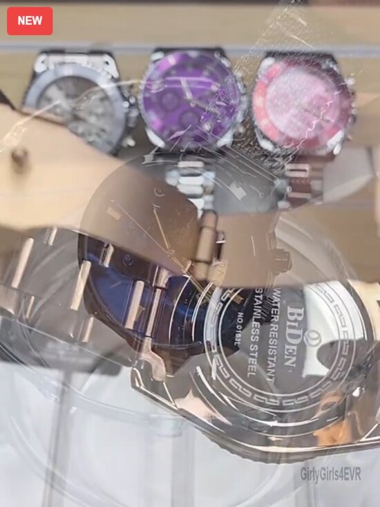 Elegant Chronograph Rotatable Bezel Mineral Glass Luminous Watch Stainless